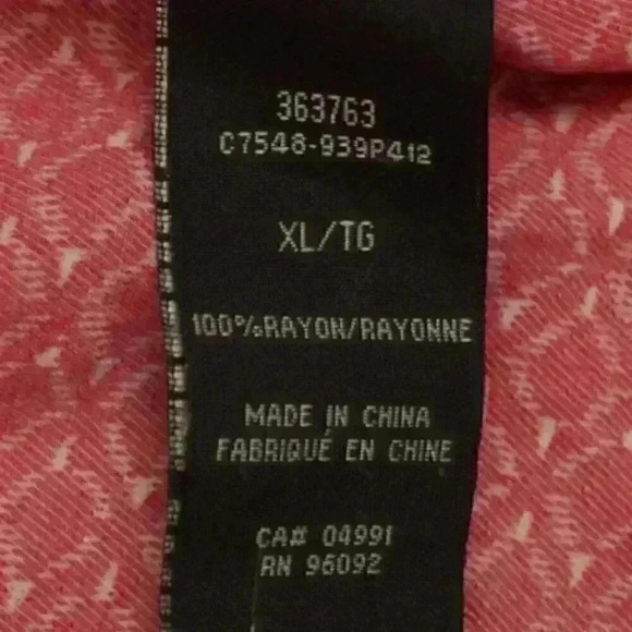 🔵 2/$15 ~ DALIA ladies blouse XL pink with white - Picture 10 of 10